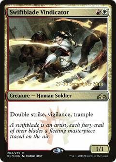Swiftblade Vindicator [Guilds of Ravnica Prerelease Promos]-1
