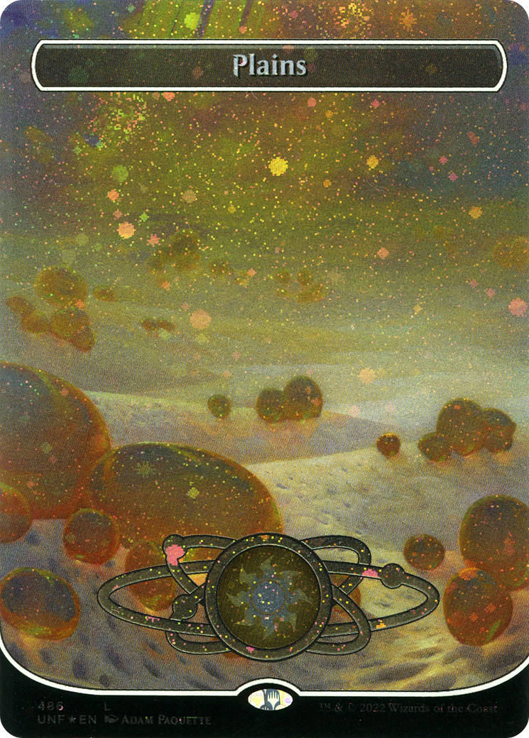 Plains (486) (Planetary Space-ic Land) (Galaxy Foil) [Unfinity]-1