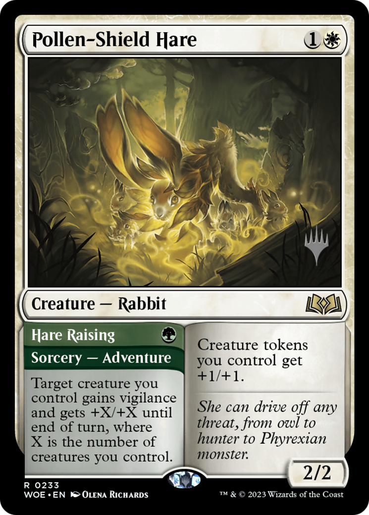Pollen-Shield Hare // Hare Raising (Promo Pack) [Wilds of Eldraine Promos]-3