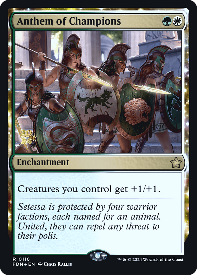 Anthem of Champions [Foundations Prerelease Promos]-1