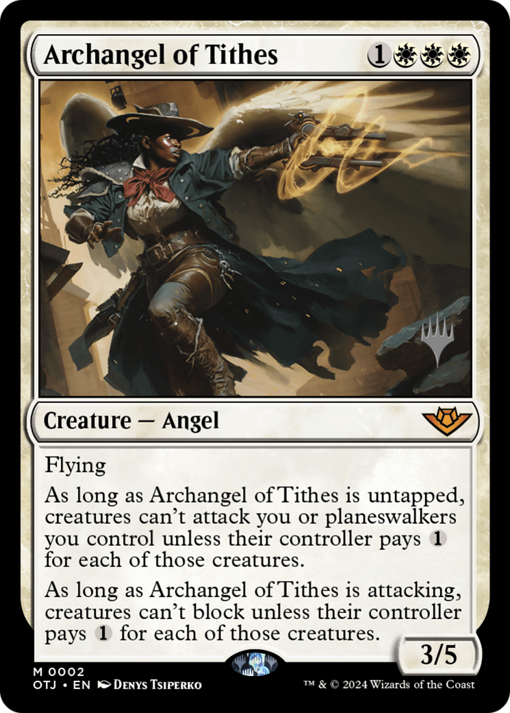 Archangel of Tithes (Promo Pack) [Outlaws of Thunder Junction Promos]-1