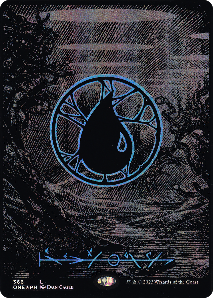 Island (366) (Oil Slick Raised Foil) [Phyrexia: All Will Be One]-1