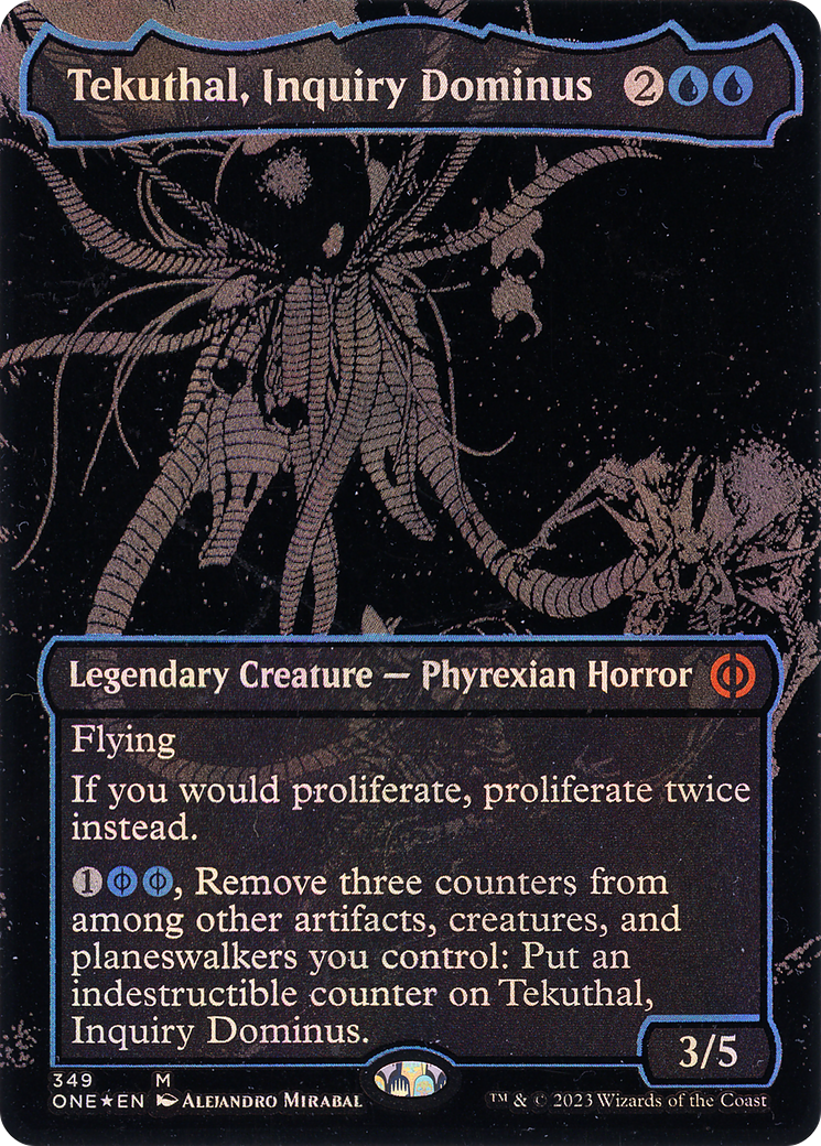 Tekuthal, Inquiry Dominus (Oil Slick Raised Foil) [Phyrexia: All Will Be One]-1