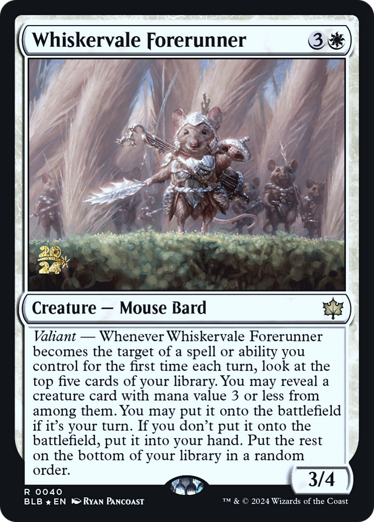 Whiskervale Forerunner (PRE-040) - Bloomburrow Promos Foil-1