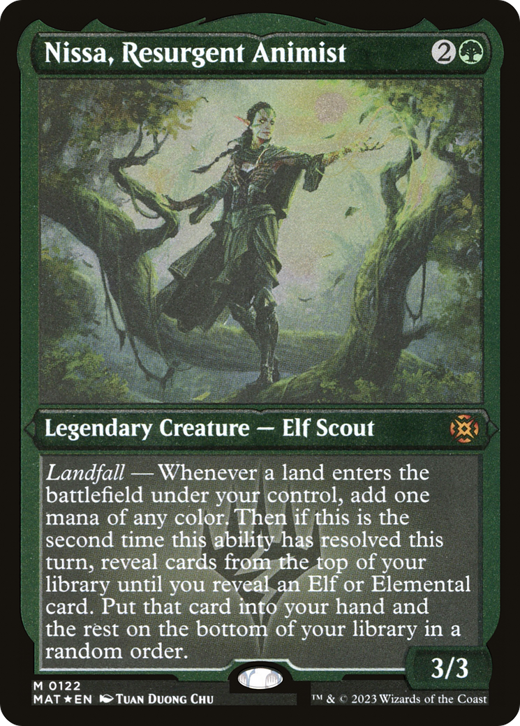 Nissa, Resurgent Animist (MAT-122) - March of the Machine: The Aftermath Etched Foil-1