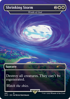 Shrinking Storm - Wrath of God (SLD-441) - Secret Lair Drop / Shrinking Storm (Borderless) Foil-1