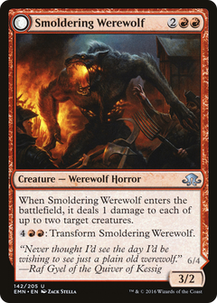 Smoldering Werewolf // Erupting Dreadwolf [Eldritch Moon]-3