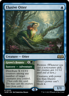 Elusive Otter // Grove's Bounty (Promo Pack) [Wilds of Eldraine Promos]-1