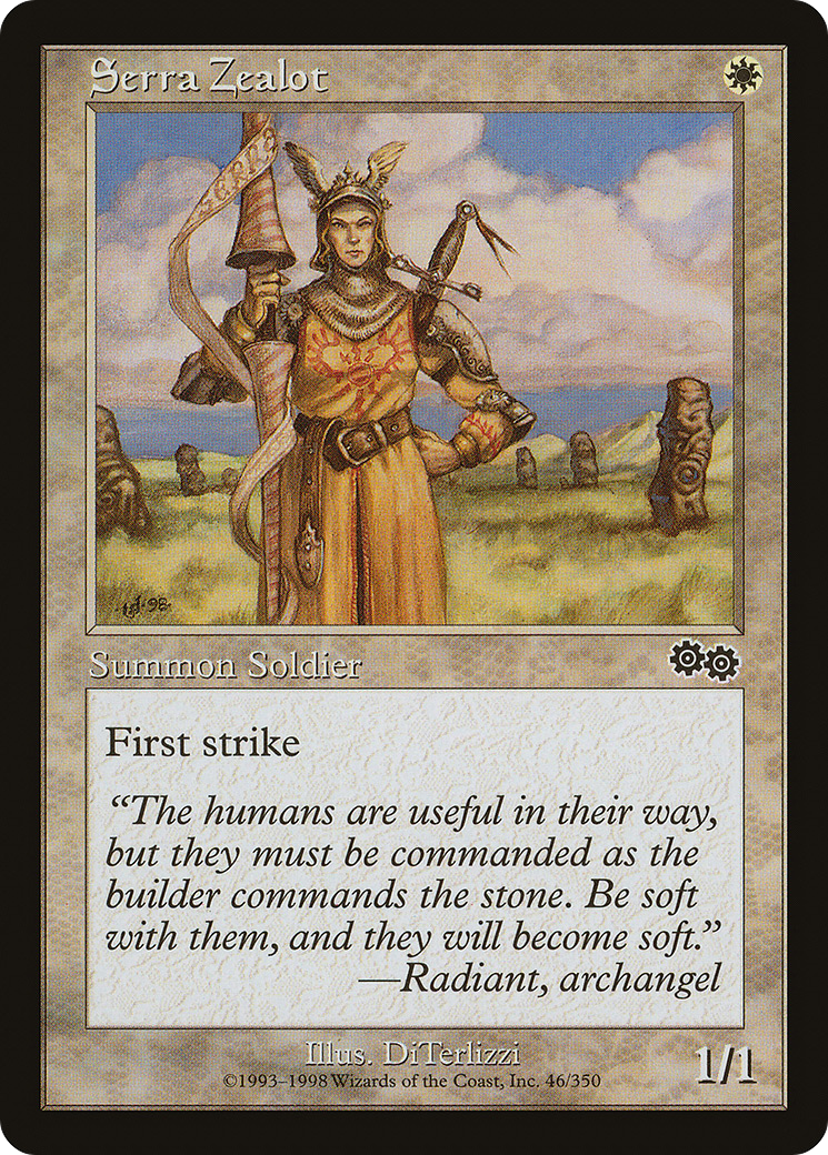 Serra Zealot [Urza's Saga]-1