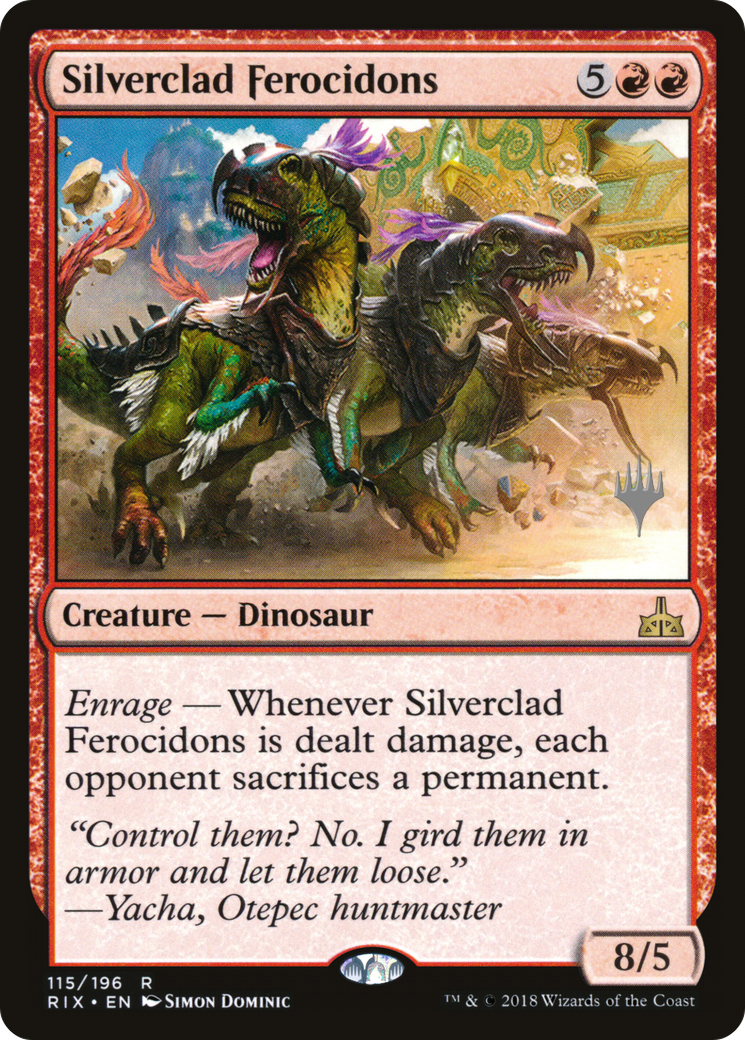 Silverclad Ferocidons (Promo Pack) [Rivals of Ixalan Promos]-1