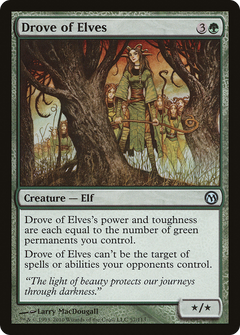 Drove of Elves [Duels of the Planeswalkers]-1