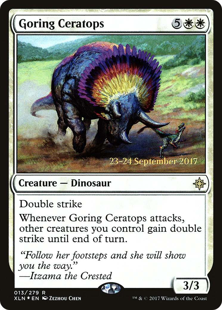 Goring Ceratops [Ixalan Prerelease Promos]-1