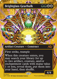 Brightglass Gearhulk (Borderless) (First-Place Foil) [Aetherdrift]-1