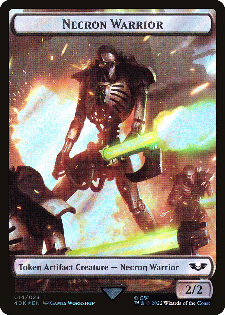 Necron Warrior (T40K-14★) - Warhammer 40,000 Tokens Foil-1