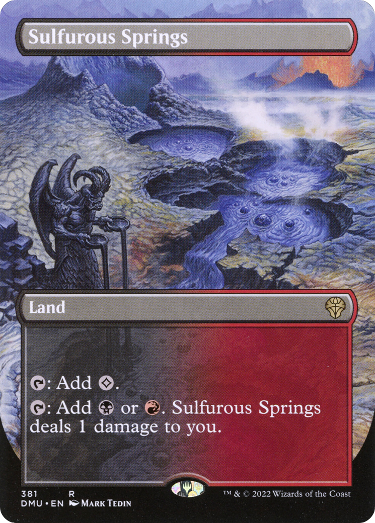 Sulfurous Springs (Borderless Alternate Art) [Dominaria United]-1