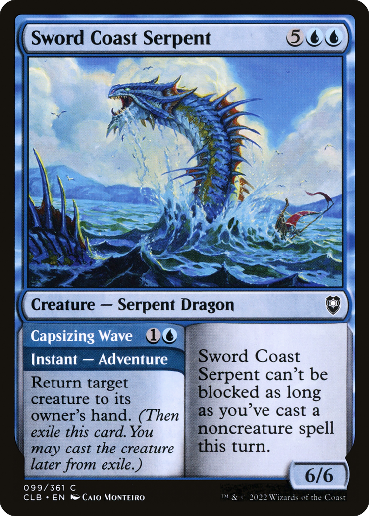 Sword Coast Serpent // Capsizing Wave [Commander Legends: Battle for Baldur's Gate]-1