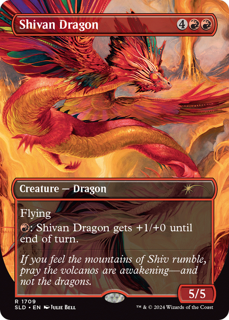 Shivan Dragon (SLD-1709) - Secret Lair Drop (Borderless) Foil-1