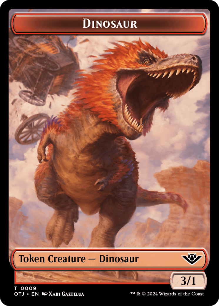 Dinosaur Token [Outlaws of Thunder Junction Tokens]-1