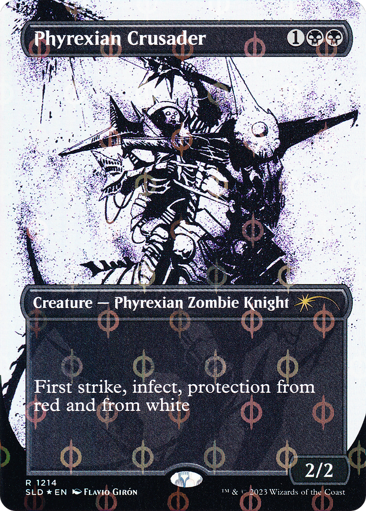 Phyrexian Crusader (Borderless Ichor Step-and-Compleat Foil) [Secret Lair Drop Series]-1