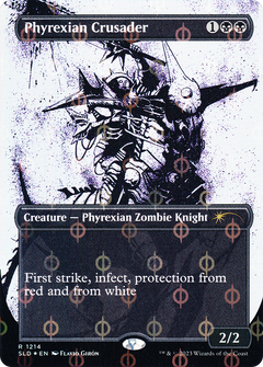 Phyrexian Crusader (Borderless Ichor Step-and-Compleat Foil) [Secret Lair Drop Series]-1