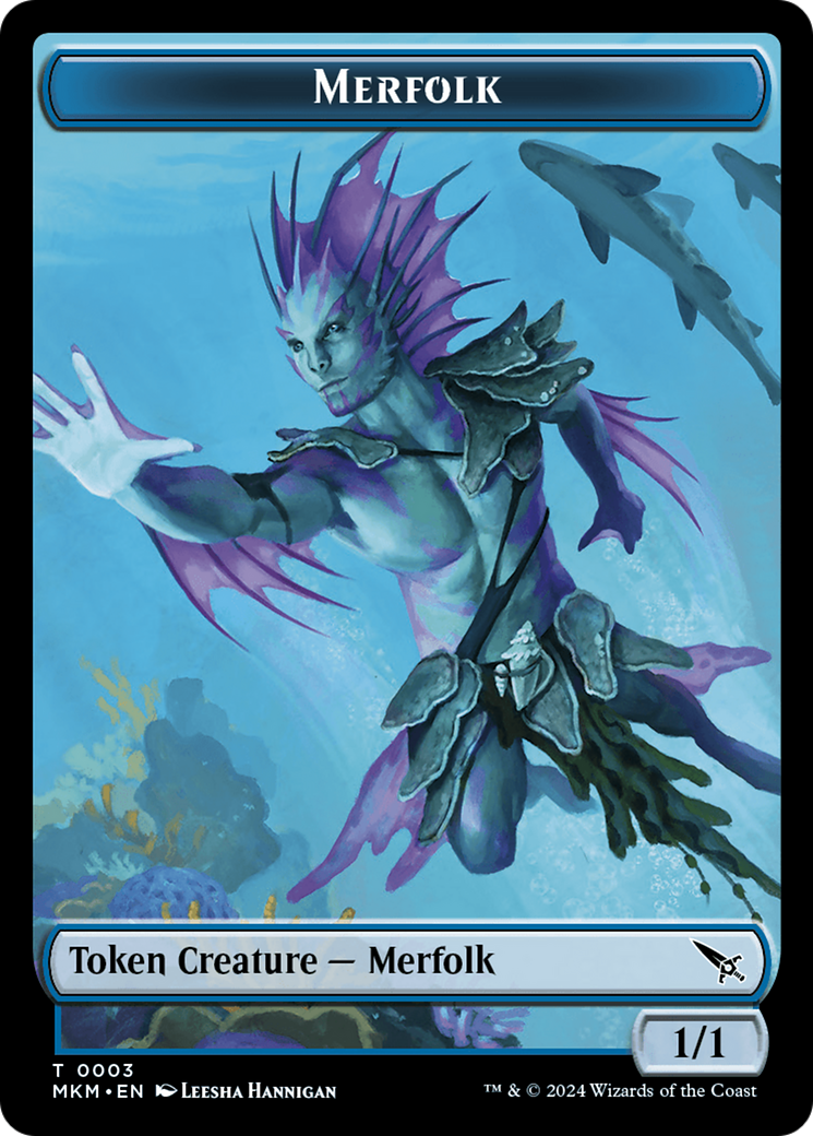 Merfolk Token [Murders at Karlov Manor Tokens]-1