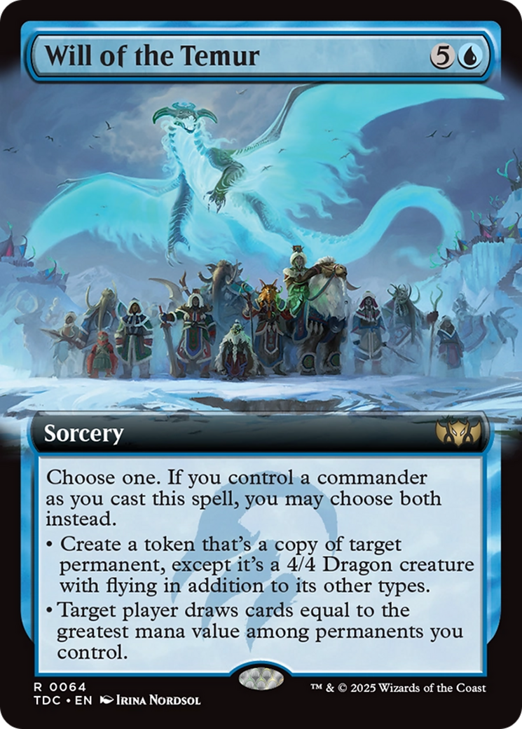 Will of the Temur (Extended Art) [Tarkir: Dragonstorm Commander]-1