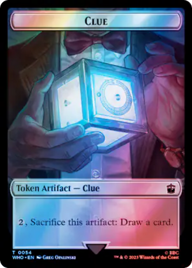 Alien // Clue (0054) Double-Sided Token (Surge Foil) [Doctor Who Tokens]-2