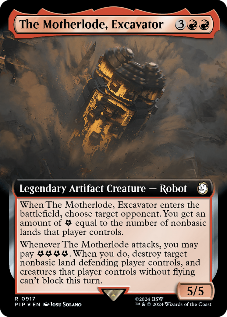 The Motherlode, Excavator (Extended Art) (Surge Foil) [Fallout]-1