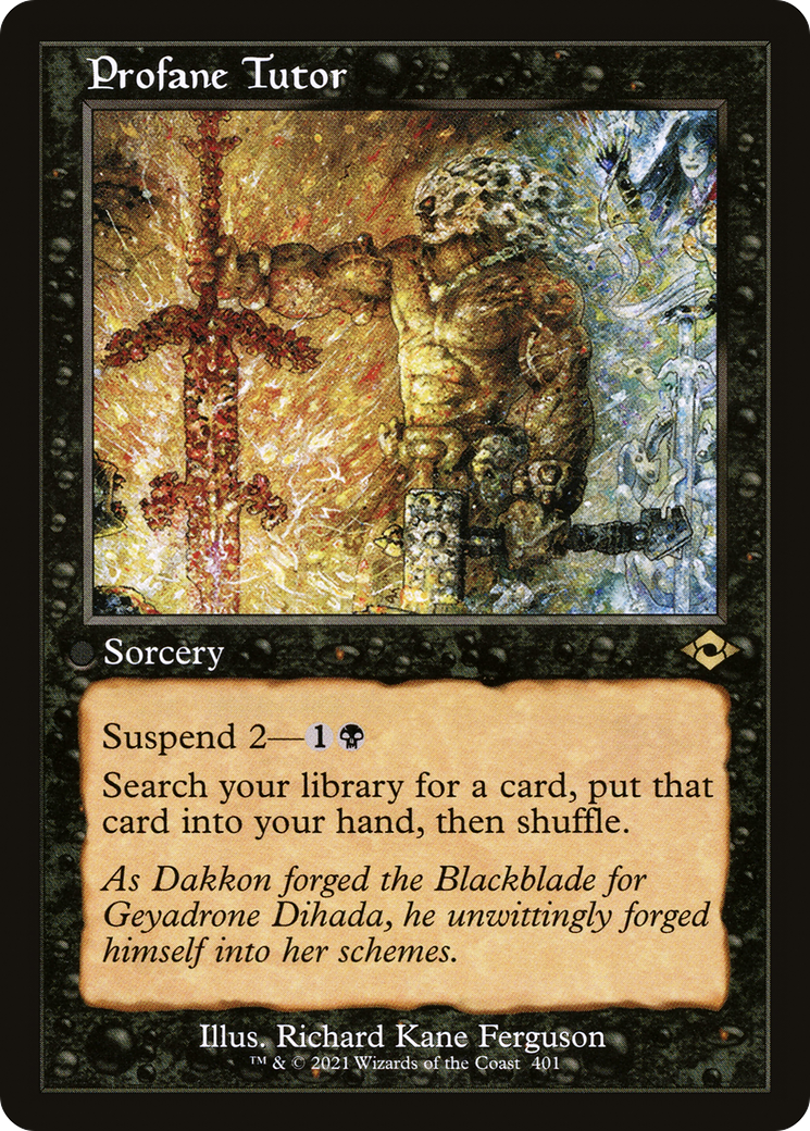 Profane Tutor (Retro Frame) (MH2-401) - Modern Horizons 2 Etched Foil-1