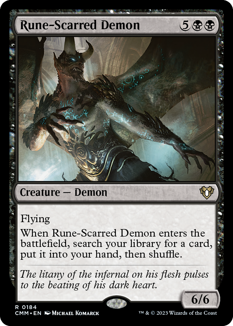 Rune-Scarred Demon [Commander Masters]-1