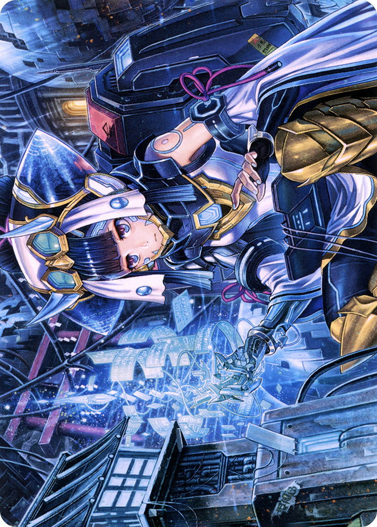 Covert Technician // Covert Technician (ANEO-051) - Neon Dynasty Art Series (Borderless) Foil-3