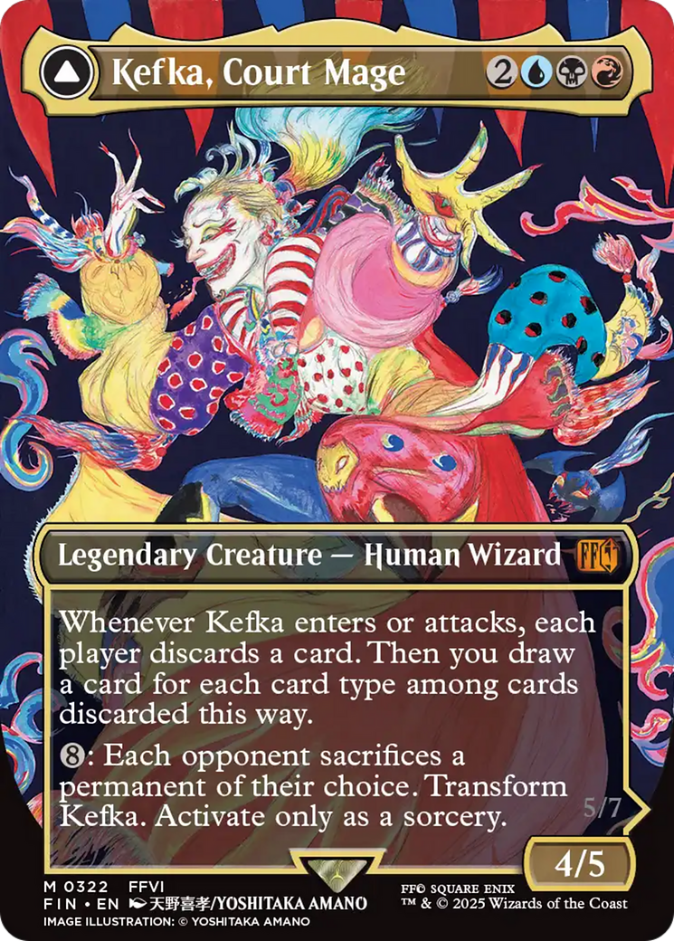 Kefka, Court Mage // Kefka, Ruler of Ruin (Borderless) (0322) [FINAL FANTASY]-3