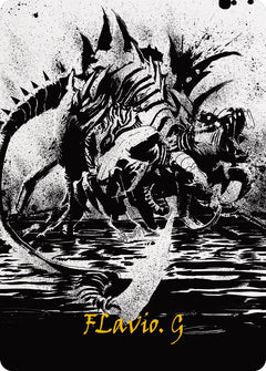 Karumonix, the Rat King Art Card (Gold-Stamped Signature) [Phyrexia: All Will Be One Art Series]-1