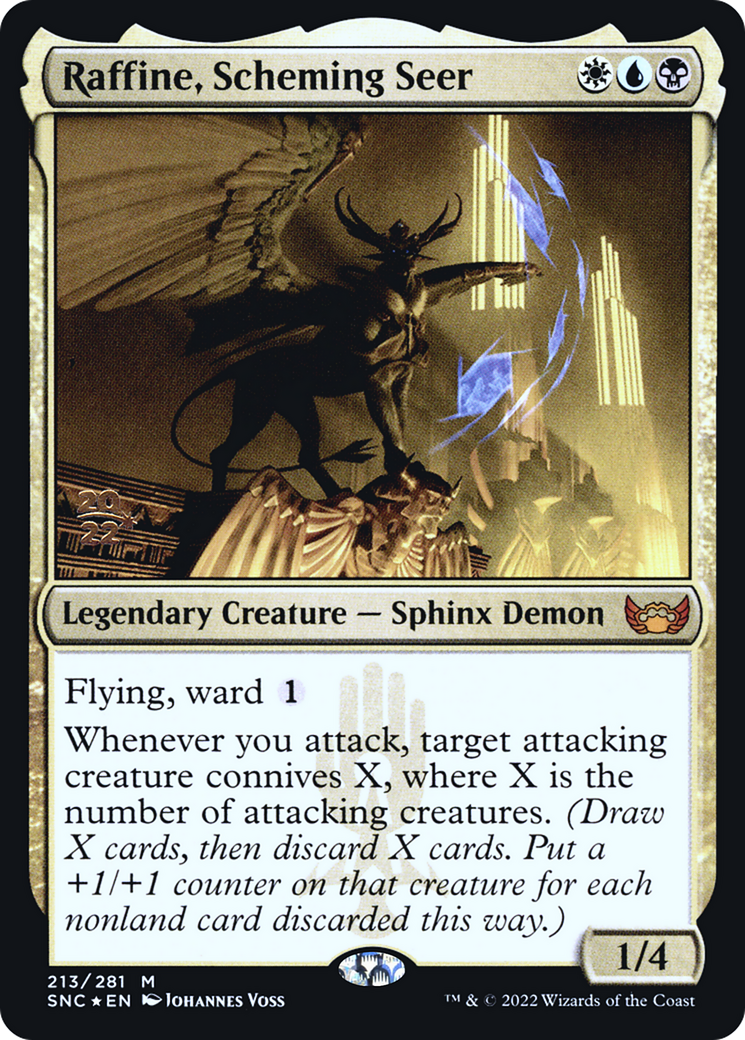 Raffine, Scheming Seer [Streets of New Capenna Prerelease Promos]-1