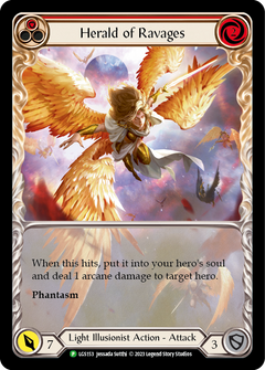 Herald of Ravages (Red) (Extended Art) [LGS153] (Promo)  Rainbow Foil-1