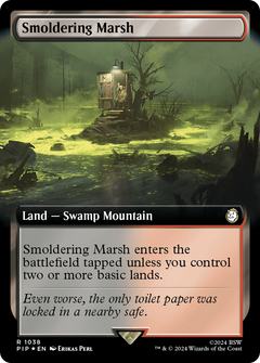 Smoldering Marsh (Extended Art) (Surge Foil) [Fallout]-1
