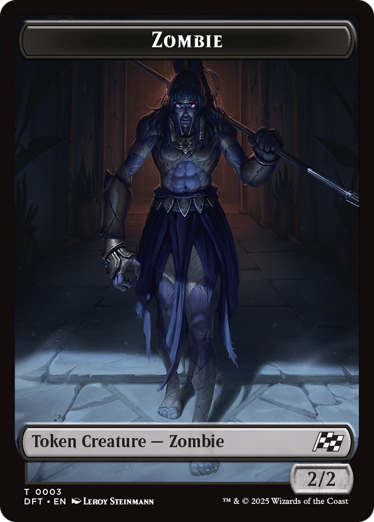 Zombie (0007) // Zombie (0003) Double-Sided Token [Aetherdrift Tokens]-1