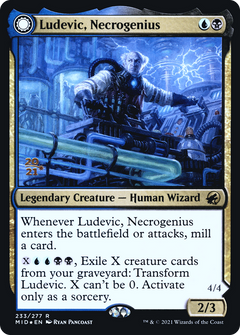 Ludevic, Necrogenius // Olag, Ludevic's Hubris [Innistrad: Midnight Hunt Prerelease Promos]-3