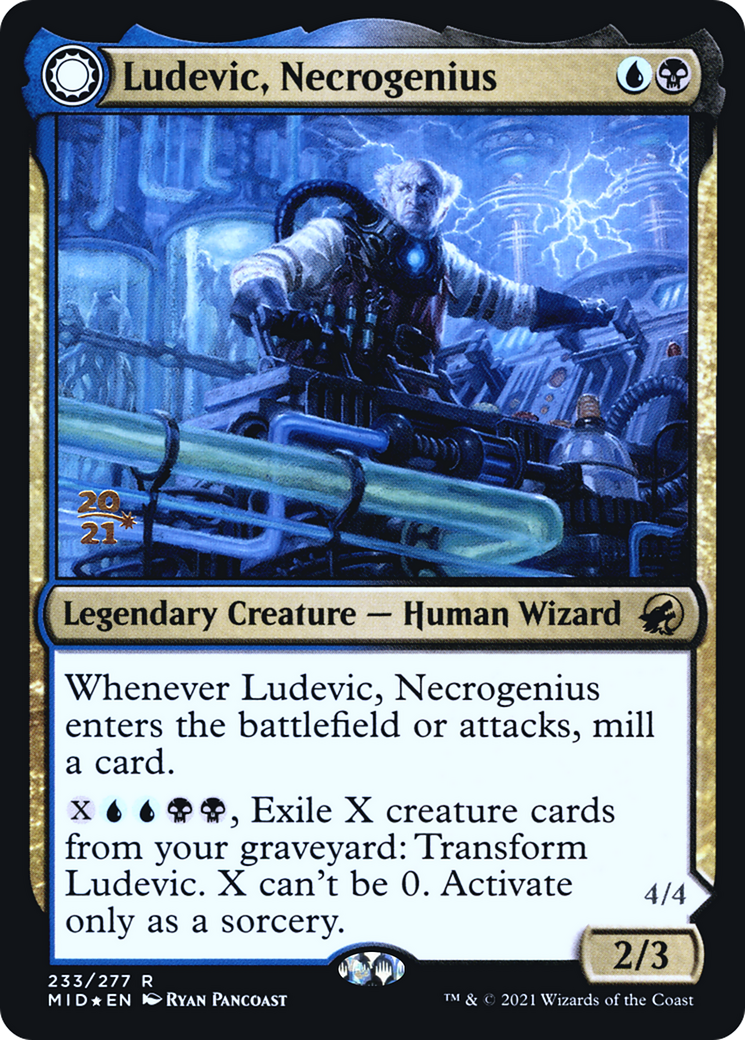 Ludevic, Necrogenius // Olag, Ludevic's Hubris [Innistrad: Midnight Hunt Prerelease Promos]-3