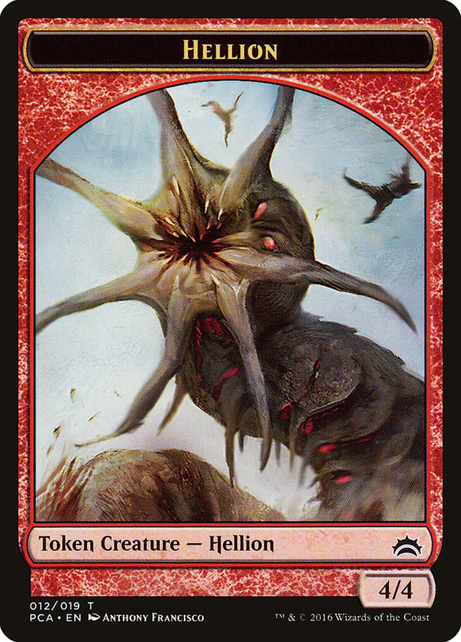 Zombie // Hellion Double-Sided Token [Planechase Anthology Tokens]-2