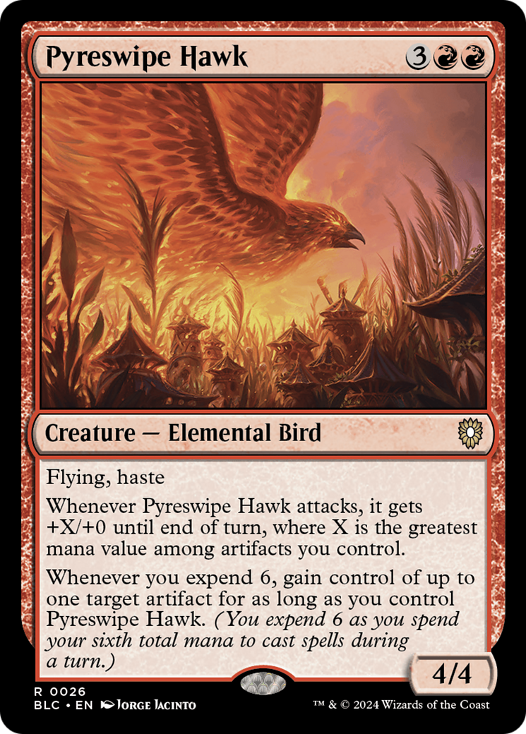 Pyreswipe Hawk [Bloomburrow Commander]-1