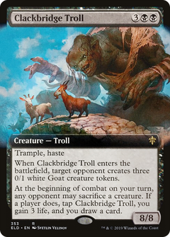 Clackbridge Troll (Extended Art) [Throne of Eldraine]-1
