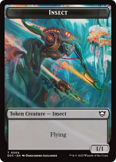 Insect // Golem (0013) Double-Sided Token [Edge of Eternities Commander Tokens]-1