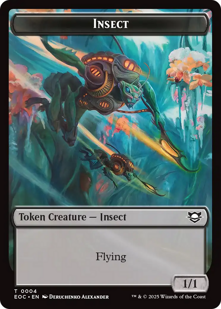 Insect // Golem (0013) Double-Sided Token [Edge of Eternities Commander Tokens]-1