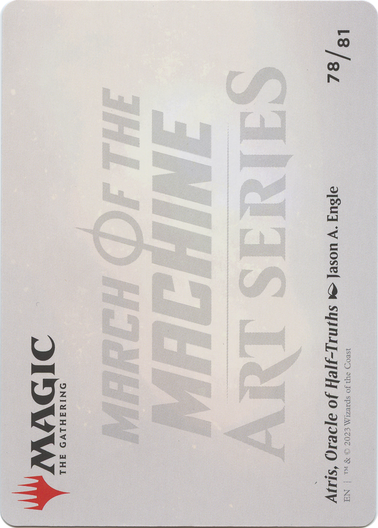 Atris, Oracle of Half-Truths // Atris, Oracle of Half-Truths (AMOM-078) - March of the Machine Art Series (Borderless) Foil-2