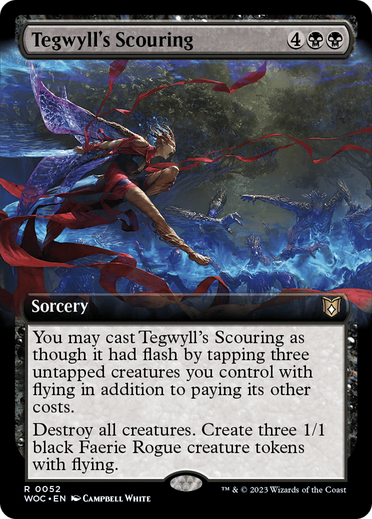 Tegwyll's Scouring (Extended Art) [Wilds of Eldraine Commander]-1
