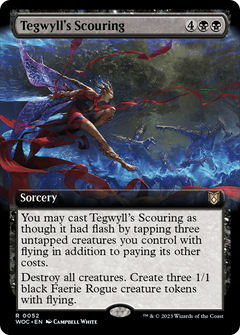 Tegwyll's Scouring (Extended Art) [Wilds of Eldraine Commander]-1