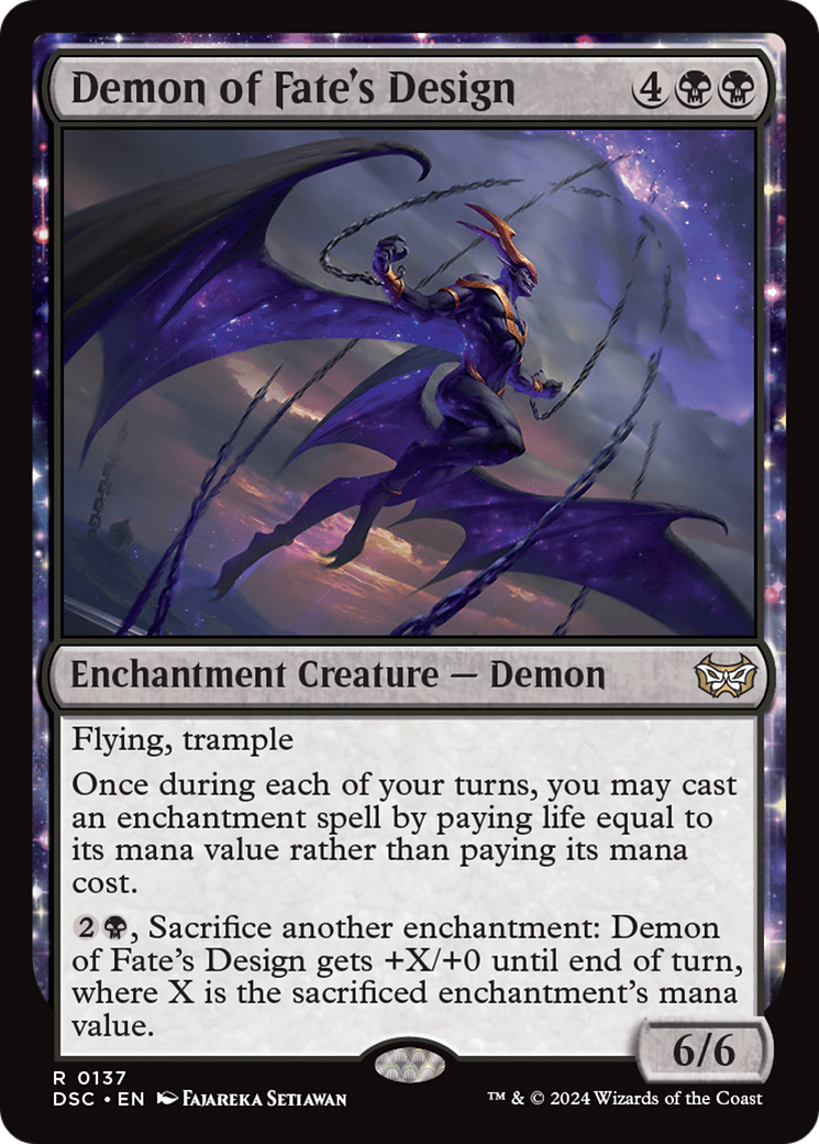 Demon of Fate's Design [Duskmourn: House of Horror Commander]-1
