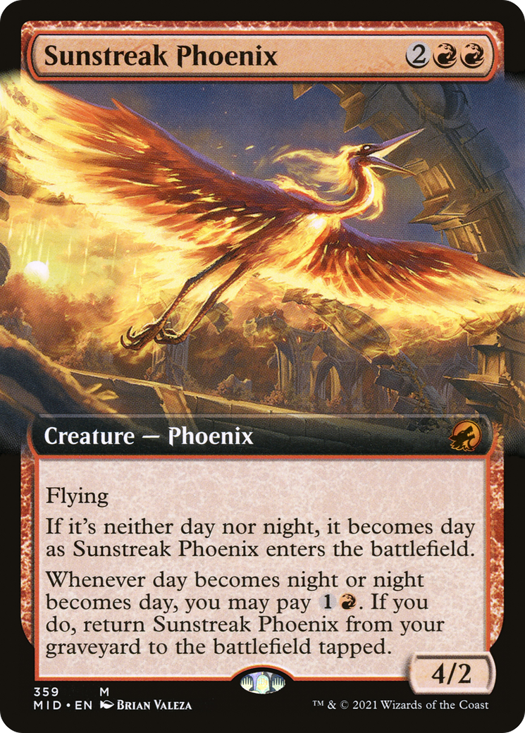 Sunstreak Phoenix (Extended Art) [Innistrad: Midnight Hunt]-1