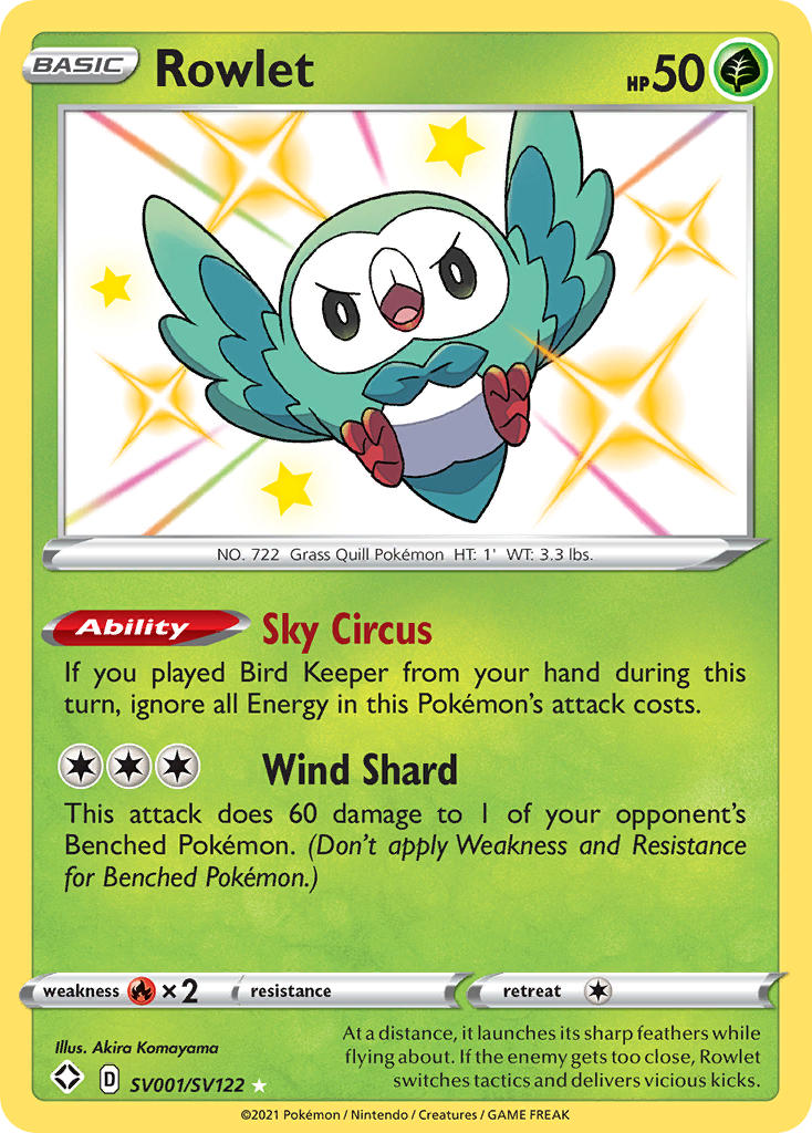 Rowlet (SV001/SV122) [Sword & Shield: Shining Fates]-1